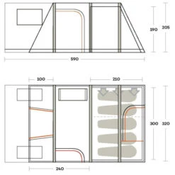 Tenda Ferrino Altair 5 -Esploratori Outdoor tenda ferrino altair 5 family struttura pneumatica performatica gonfiabile ampia spaziosa abside anteriore campeggio stanziale 8